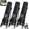 thumbnail image 1 of Paquete de 3 linternas BEFAMALI de 990.000 lúmenes recargables de alto brillo, 1 of 9