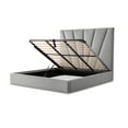thumbnail image 5 of Rose Queen Velvet Lift Up Storage Bed - Gray, 5 of 6