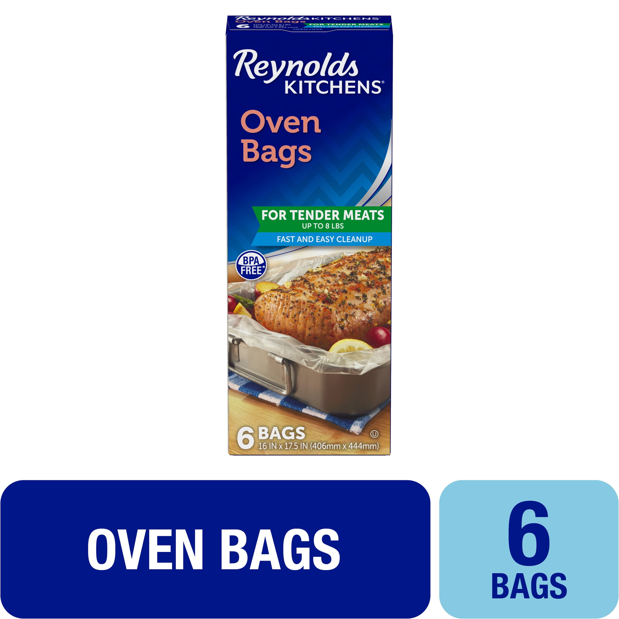 Pack of 6 Oven and BBQ Bags 