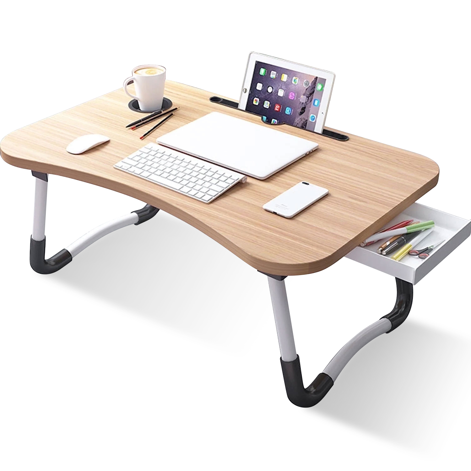 PHANCIR Foldable Lap Desk, 23.6 Inch Walnut photo 6