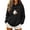 W145-NSLGXD Black Sweatshirt Women, variant on NSLGXD Halloween Sweatshirts for Women Plus Size Ghost Print Pullover Hoodies Stretch Holiday Long Sleeve Shirt Tops Halloween Costumes S-2XL