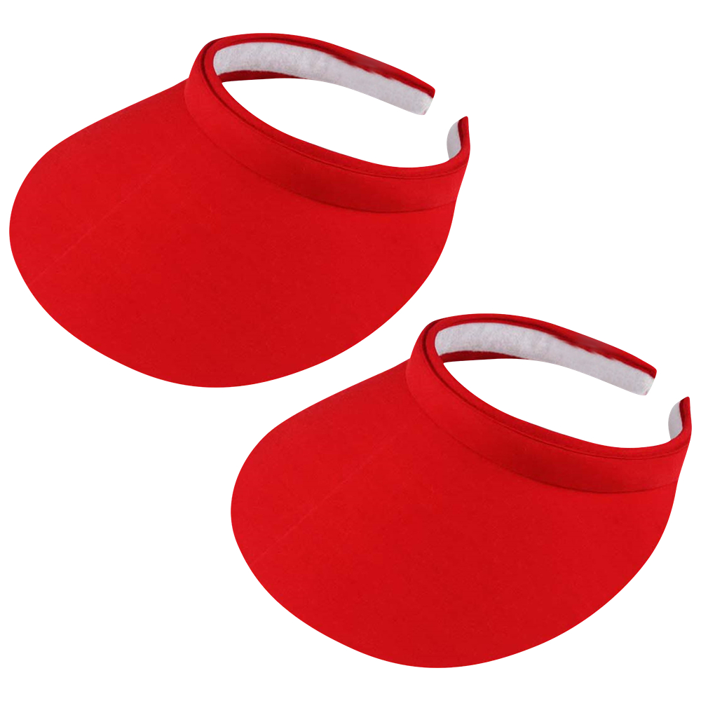 Mlqidk 2 Pack Sun Visor Hats Women Men Clip On Wide Brim Visors Cap