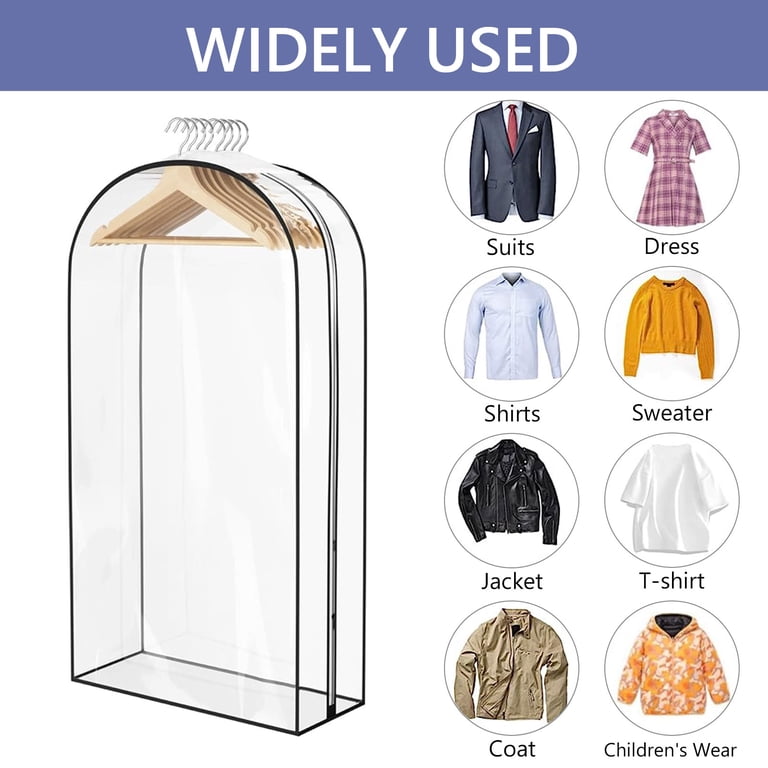 Tripumer Clear Garment Bags, Set of 3 with Gussets photo 4