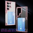 thumbnail image 5 of Decase Transparent Wallet Case for Samsung Galaxy S25 Ultra,Wallet Case with Card Holder Kickstand Card Holder Clear Hard+PC Soft TPU Hybrid Shockproof Cover for Galaxy S25 Ultra Phone Case,Pink, 5 of 7