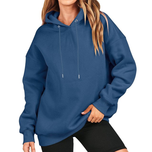 Gibobby Sudadera mujer con cierre, Sudaderas de manga larga con capucha para mujer, suéteres de forro polar, sudaderas con bolsillos(Marina,G)