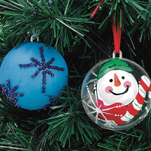 Clear Plastic Ornament Disc 80 mm Christmas Tree Holiday Ornament SET OF 5 
