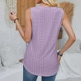 thumbnail image 4 of FAIWAD Summer Tank Tops for Women Sleeveless V Neck Hollow Out Tops Plus Size Comfy Breathable Shirt, 4 of 4