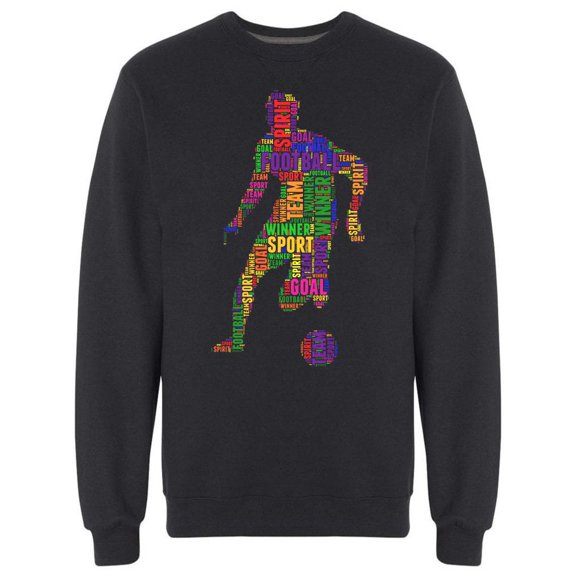 Football Player Sweatshirt Men -Image by Shutterstock, Male Large