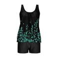 thumbnail image 4 of Conjunto de Bikini de Cintura Alta para Mujeres Traje de Baño Deportivo de Dos Piezas con Pantalones Cortos, Correas Ajustables, Acolchado Extraíble, Mezcla Suave de Nylon Spandex para Nadar, Playa,, 4 of 5