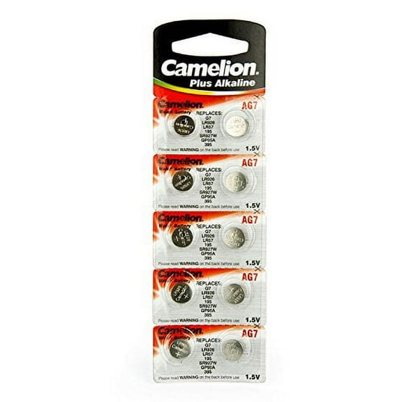 Camelion AG7 Button Cell Batteries, Alkaline Button Battery, 1.5V 10pcs per Pack