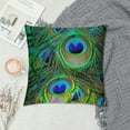 thumbnail image 2 of Shiartex Farmhouse&nbsp;Feather Throw Pillow Covers Animal&nbsp;Peacock Feather Pillow Case Cover Square Cushion Cover  Home Decor Sofa Couch Pillowcase(Feather), 2 of 5