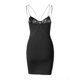 thumbnail image 5 of VISgogo - Vestido ajustado de verano para mujer, color sólido, sin mangas, sin espalda, con cadena, para discoteca VISgogo moda, 5 of 9