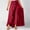 Red, variant on KIHOUT Womens Skirts And Dresses Women's Casual Hakama Irregular Leaf Bow High Waist Long Culottes Skirt