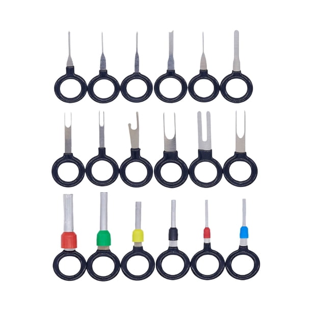 Kit de terminales para herramientas de coche 2025 Herramienta de clavijas Juego de herramientas para coche Herramienta de clavijas con protección para conectores Terminales (18)