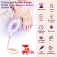 thumbnail image 7 of USB UV LED Nail Lamp – 16W Mini Nail Lamp Dryer for Gel Nails, 8 UV/LED Beads, Flexible Gooseneck Cord, 60s Curing Time, Portable Gel Nail Polish UV LED Nail Light for Travel and Home Pink, 7 of 7