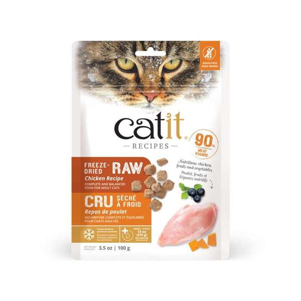 Nourriture Recettes Catit Cru séché à froid, Poulet, 100 g