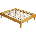 thumbnail image 3 of Renwick Queen Size Wooden Platform Bed Frame with Sturdy Slat Support for Adults, Natural Wood, 3 of 9