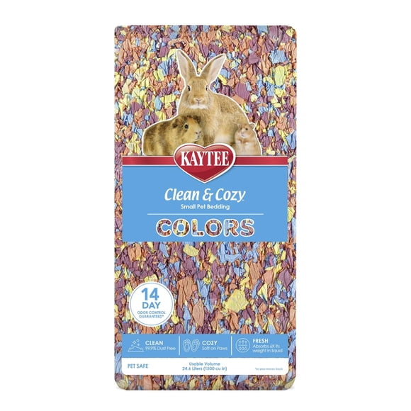 Kaytee Clean and Cozy colors multi sustrato conejo cuyo 24.6 lt