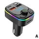 thumbnail image 1 of Car Wireless Bluetooth FM Transmitter MP3, USB, TYPE - C Charger BlackA straight bar, 1 of 5