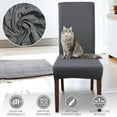 thumbnail image 4 of 4 Pcs Dining Chair Slipcover,High Stretch  Chair Covers （Light Gray） Removable Washable Dining Room Chair Seat Protector Cover for Home Party Hotel Wedding Ceremony, 4 of 8