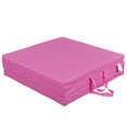 thumbnail image 6 of 6' x 2' Tri-Fold Portable Folding Exercise Gym Mat Extra Thick Foam Gymnastics Mat Aerobics Yoga Martial Arts Stretching Core Workouts With Carrying Handle,Pink, 6 of 14