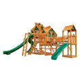 thumbnail image 4 of Gorilla Playsets Juego de Columpios de Madera Empire Extreme con Barras de Mono, Puente y Torre y 3 Toboganes, 4 of 5