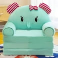 thumbnail image 4 of (Without Liner Filling) Plertrvy Clearance Cartoon Baby Children'S Three-Layer Foldable Two-In-One Sofa Lazy Chair Stool (Without Liner Filling) Cartoon Elephant A, Plush Seats, 4 of 4