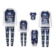 thumbnail image 1 of Pijamas navideñas familiares a juego con estampado de muñecos de nieve y copos de nieve. Conjuntos navideños familiares a juego., 1 of 9