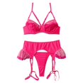 thumbnail image 2 of Gibobby Conjunto de lencería de encaje Conjunto de Lencería Erótica Ropa Interior Sexy para Mujer, Camisón de Una Pieza con Tanga, Ropa de Dormir para Mujer(Rosa caliente, M), 2 of 5