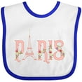 thumbnail image 3 of Inktastic Pink Paris Eiffel Tower with Flowers Boys or Girls Baby Bib, 3 of 4