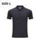 thumbnail image 2 of Polo de rendimiento deportivo al aire libre para hombre, camiseta de manga larga y corta, camiseta táctica superior (gris oscuro) Zhivalor BST3004333-2, 2 of 6