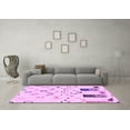 thumbnail image 3 of Ahgly Company Indoor Rectangle Solid Purple Modern Area Rugs, 7' x 9', 3 of 4