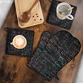 thumbnail image 5 of Math Equations Chemical Structures Black Pattern Kitchen Oven Mitt and Pot Holder Sets 4 Pcs for Baking, Cooking and Grilling, Heat Resistant Up To 392 °F, 5 of 7