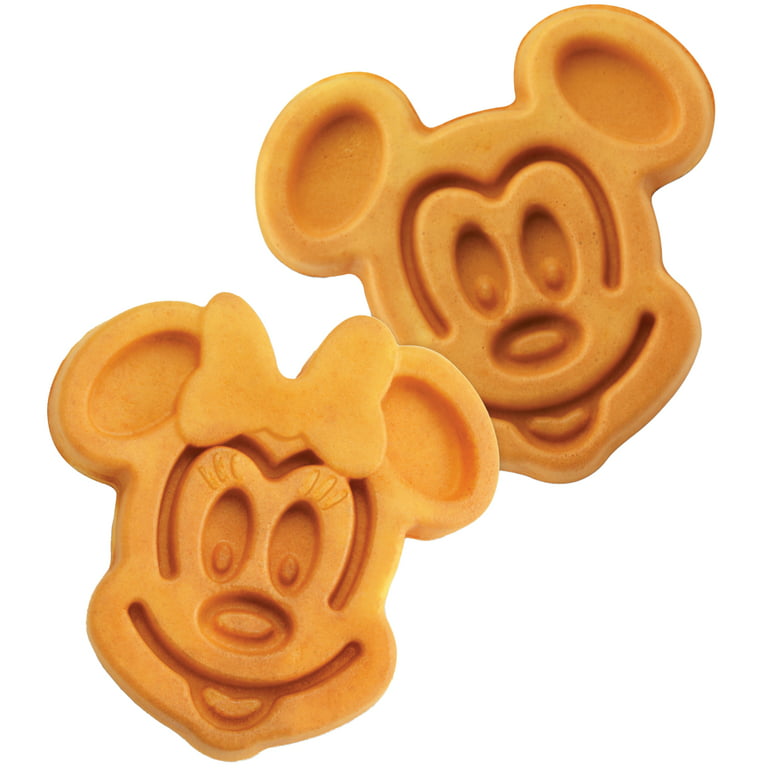 Disney Mickey Mouse and Minnie Mouse Double Flip Waffle Maker for 6 Waffles  (3 Mickey and 3 Minnie) 