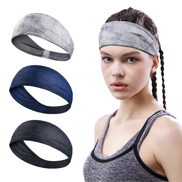 Vibger 3 Pack Headbands for Women Yoga Running Headbands Sports