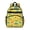 Yellow Dinosaurs Palms Pattern, variant on Dinosaur Pattern with Text Elements Cute School Backpack Bag for School with Padded Back and Adjustable Shoulder Straps 15.25"x11.5"x5.25"