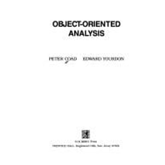 Pre-Owned Object-Oriented Analysis (Hardcover) 9780136291220