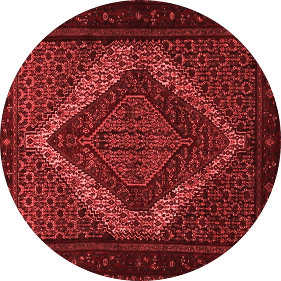 Ahgly Company Indoor Round Persian Red Traditional Area Rugs, 4' Round