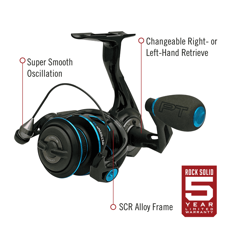 Quantum Smoke Saltwater Spinning Fishing Reel, Changeable Right- or  Left-Hand Retrieve, Continuous Anti-Reverse Clutch with NiTi Indestructible  Bail