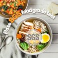 thumbnail image 2 of Ceramic cereal bowl, embossed soup bowl set, white salad bowl – suitable for use in the kitchen, for dinners, breakfasts, oatmeal, rice, pasta. Dishwasher-safe, microwave-safe., 2 of 8
