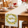 thumbnail image 5 of Yellow Lemon Table Runner 90 Inches, Farmhouse Summer Fruit Leaves Plants Bed Runner Dresser Scarves Tabletop for Indoor Outdoor Parties/Ceremony/Banquet, 13" x 90", 5 of 9