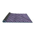 thumbnail image 2 of Ahgly Company Indoor Round Checkered Blue Modern Area Rugs, 4' Round, 2 of 4