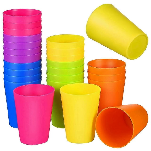 24 Pcs Colorful Drinking Cups Plastic Bear Cups Party Beverage Cups Water Mugs