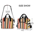 thumbnail image 3 of Lunch Bag Portable Crossbody Meal Bag Cooler Bag Insulated Lunch Bag Food Bag Handheld & Crossbody Design Colorful Striped, 3 of 6
