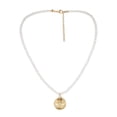 thumbnail image 1 of LYMAYTER Collier pour Femme - Pièce Ronde, Fausse Perle, Ajustable-Cyclable, 1 of 6