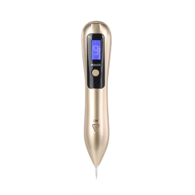 Dispositivo Plasma Pen, Eliminación de pecas, lunares, verrugas y tatuajes, Pantalla LED, 9 velocidades, Dorado
