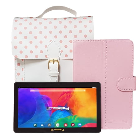 UPC: 0602573508732 | LINSAY 7  2GB RAM 32GB  New Android 12 Wifi  Tablet  Bluetooth with FASHION Bundle Pink Leather Case Pink and Handbag