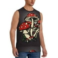 thumbnail image 2 of Kdxio Red Mushrooms for Men's Muscle T-shirt,Sleeveless for Workout Running Athletic Gym Lounge Casual, 2 of 7