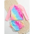 thumbnail image 3 of Toddler Girls Rash Guard Sets with Bikini Bottoms Swimwear（4-7Y）, 3 of 6