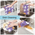 thumbnail image 2 of Yayeee 6 Pack Kitchen Dish Cloths for Washing Dishes Soft Absorbent Microfiber Towels, Halloween Ghosts Purple, 2 of 9